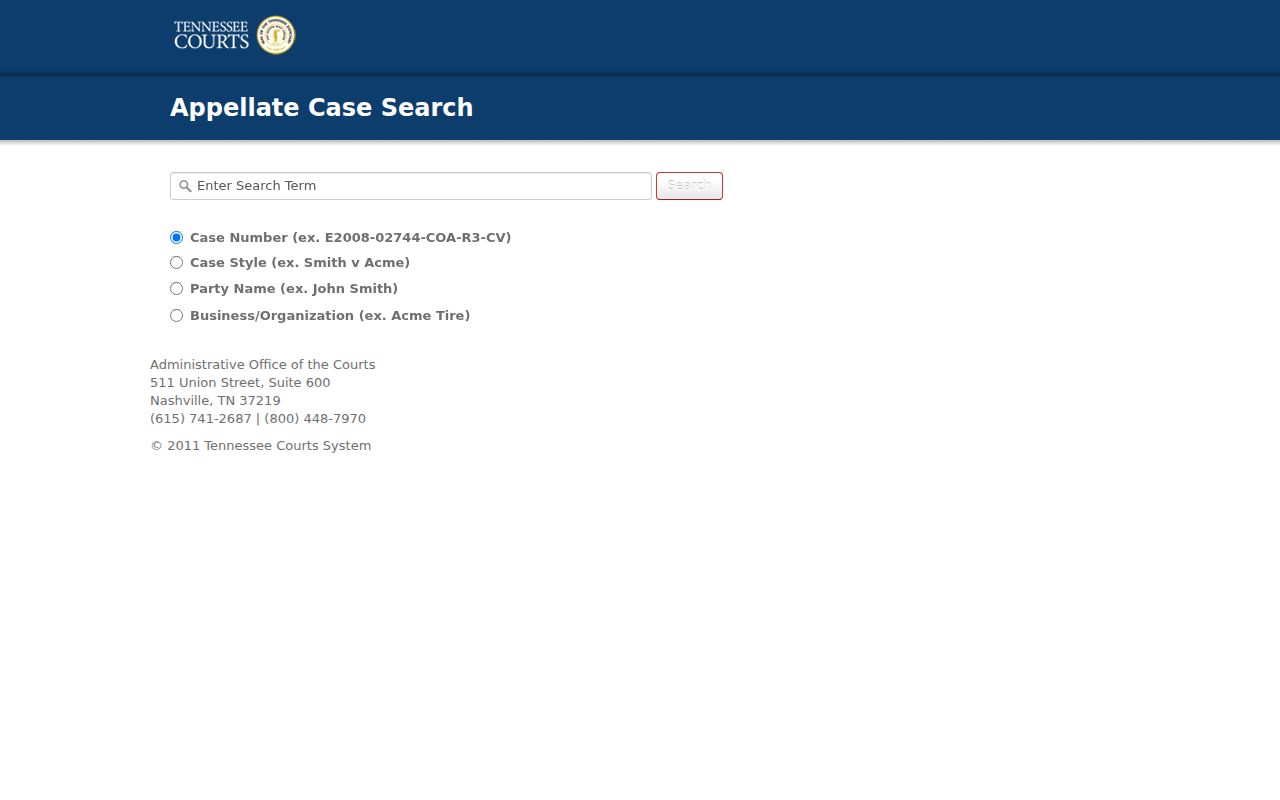 Rhea County case lookup on Tennessee appellate Case History
